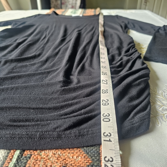 Small Show Black Long Sleeve Lightweight Maternity Shirt Size XL - Picture 11 of 14